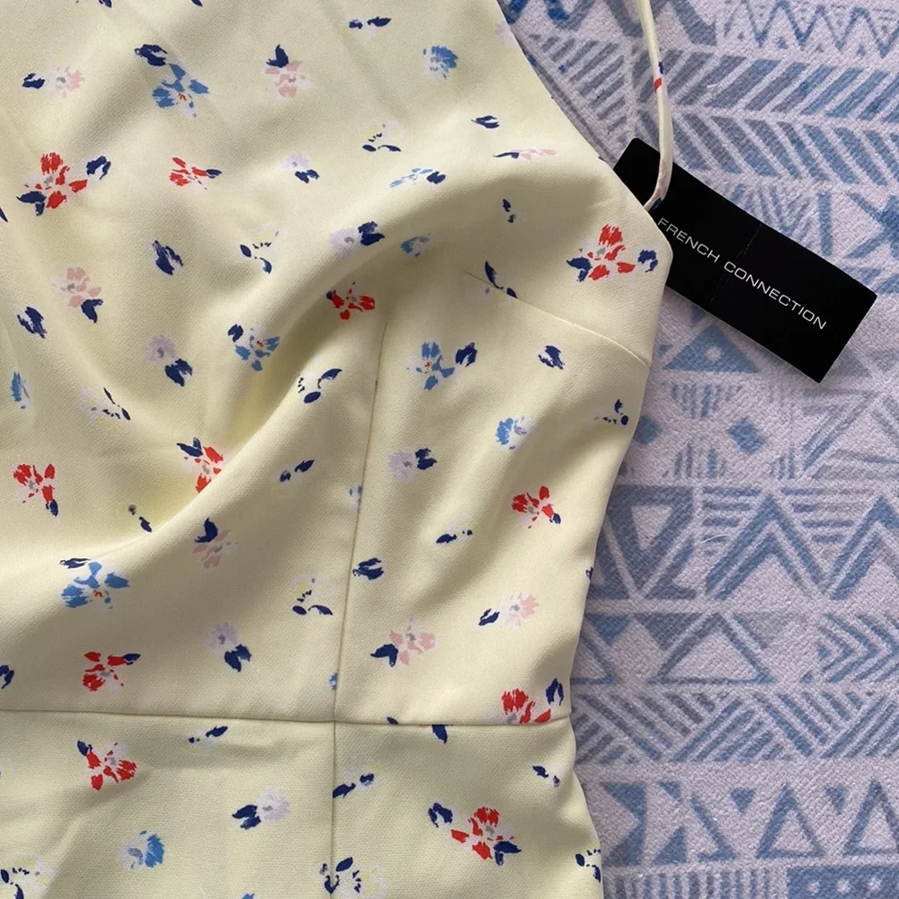 πHOST PICK!π French Connection Pale Yellow Floral Dress - Picture 6 of 11